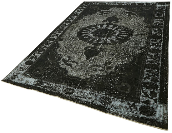 6x9 Vintage Hand-Carved Turkish Rug - 47125