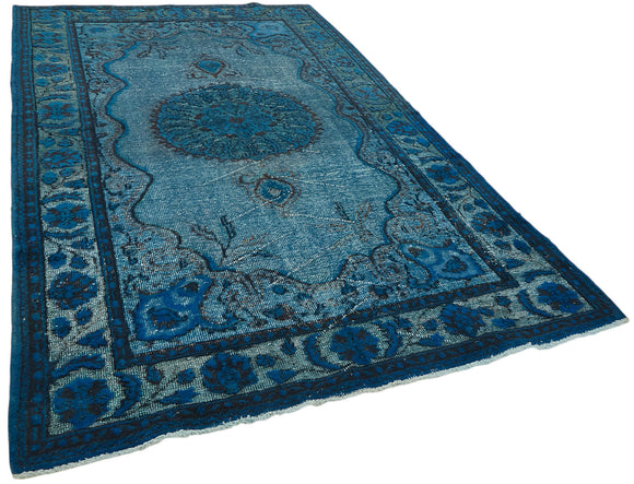 6x10 Vintage Hand-Carved Turkish Rug - 47126