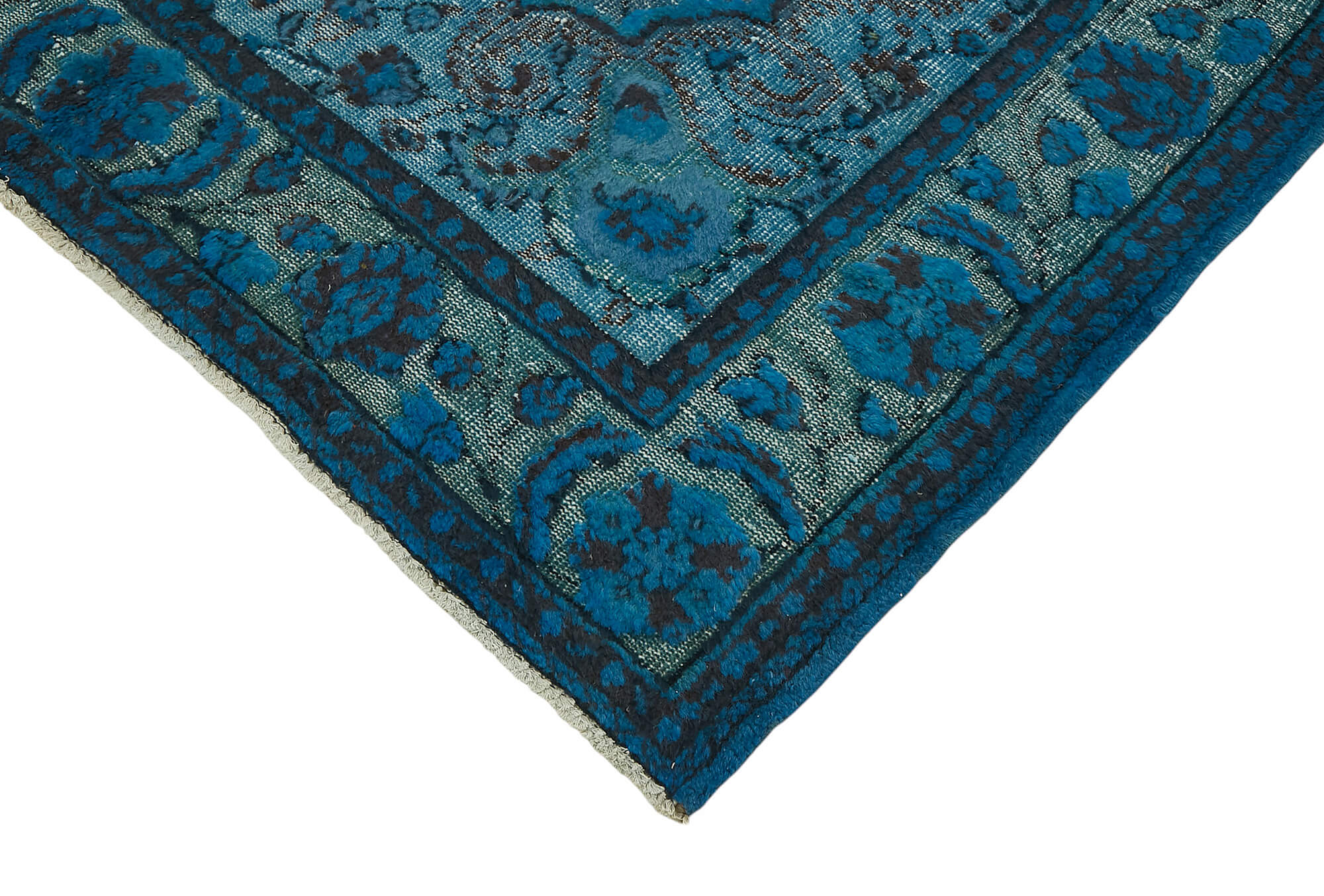 6x10 Vintage Hand-Carved Turkish Rug - 47126