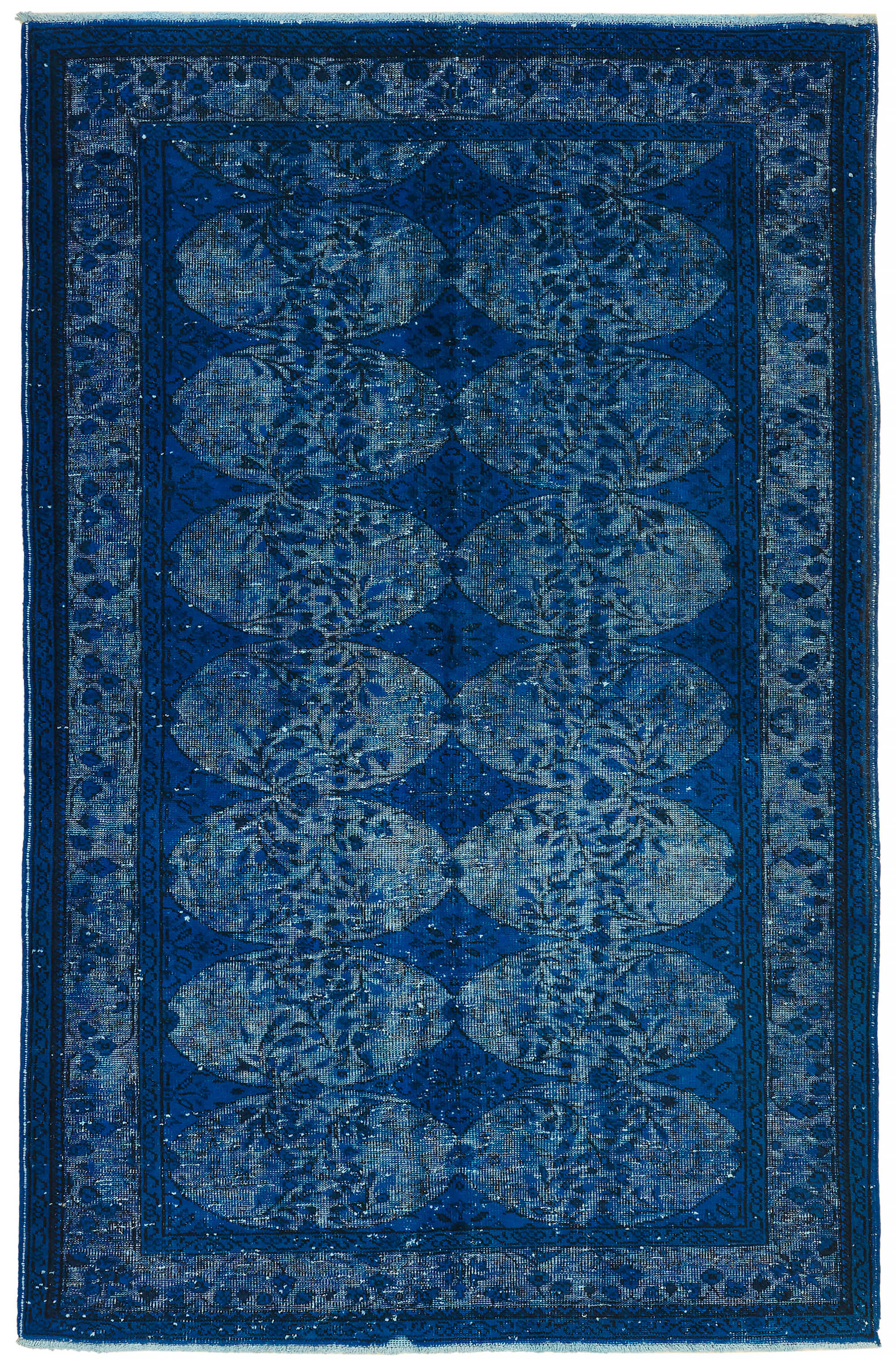 6x9 Vintage Hand-Carved Turkish Rug - 47127