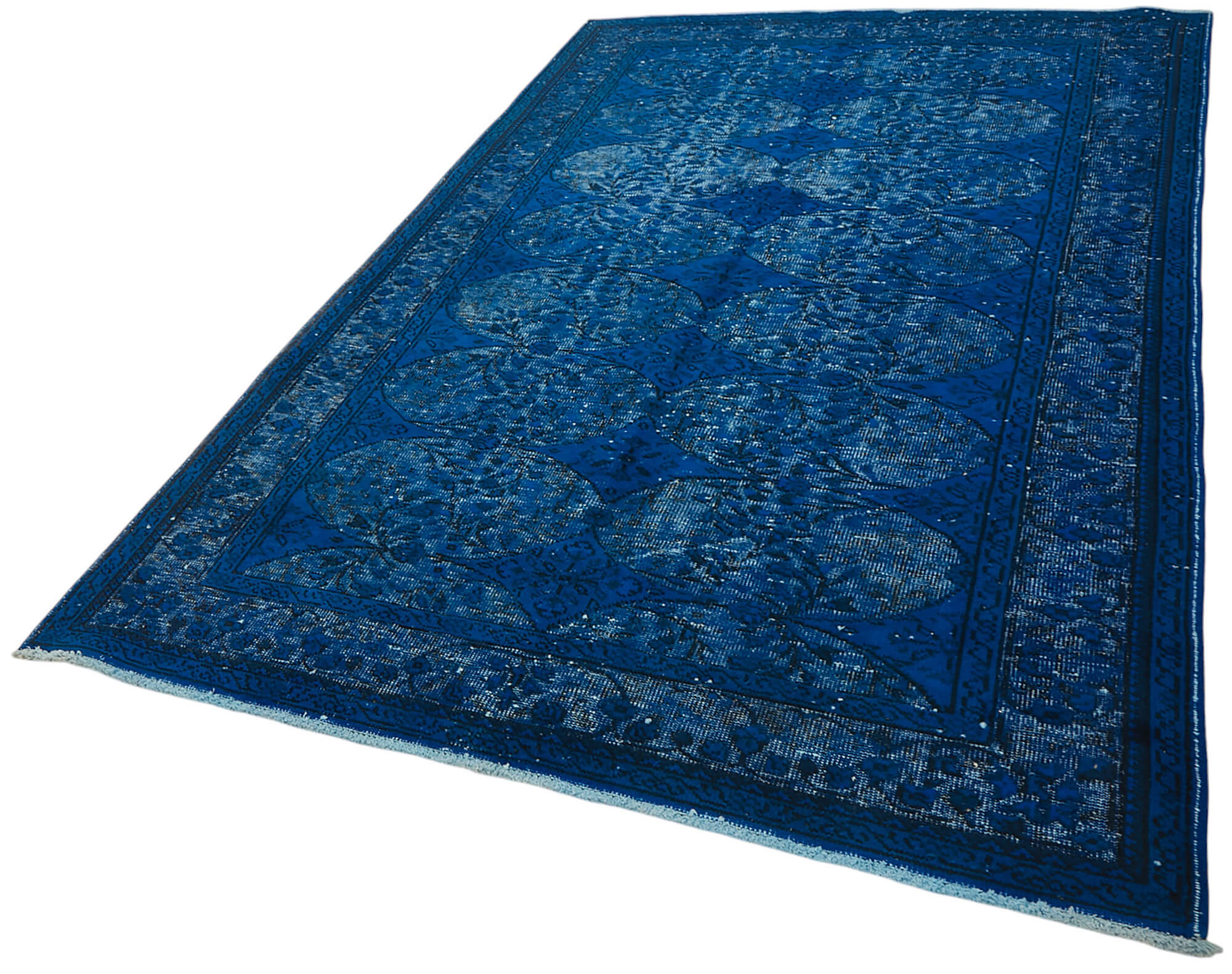 6x9 Vintage Hand-Carved Turkish Rug - 47127