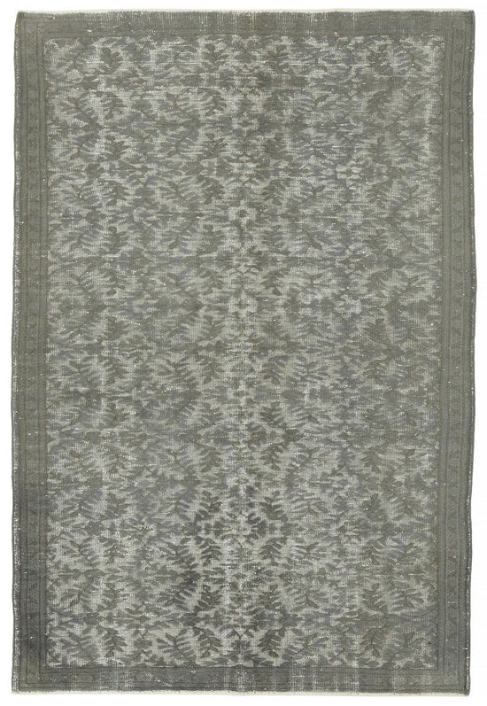 6x9 Vintage Hand-Carved Turkish Rug - 47130