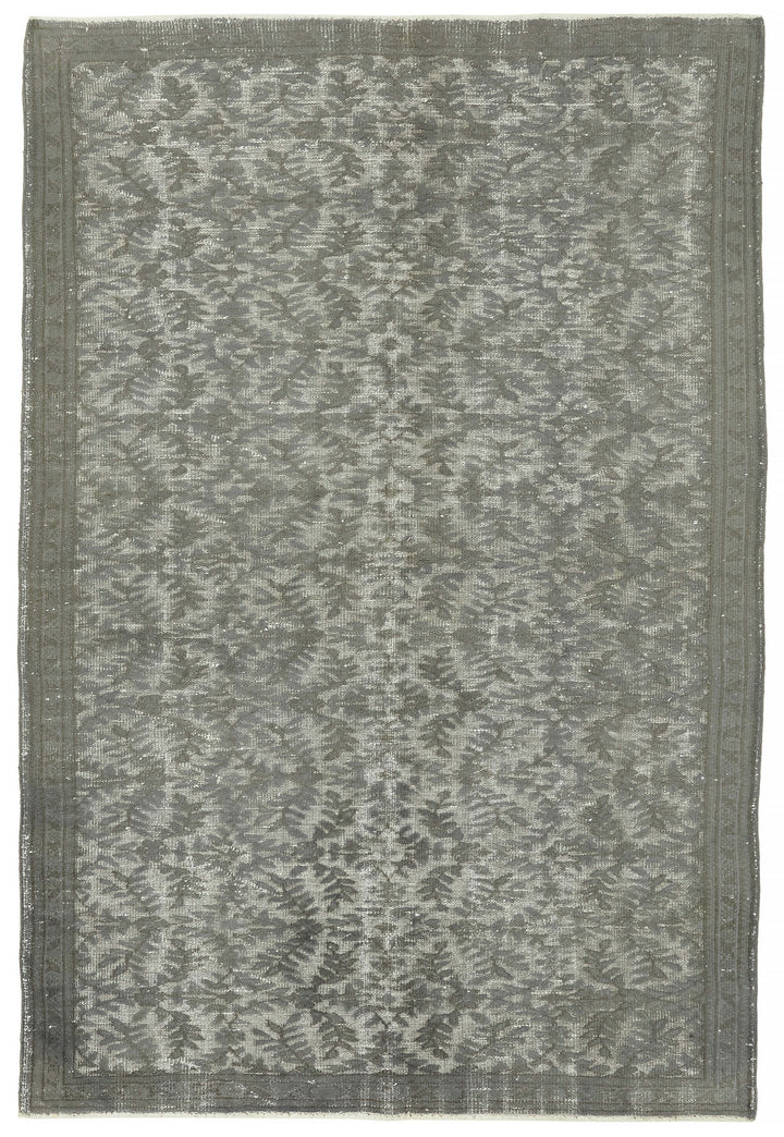 6x9 Vintage Hand-Carved Turkish Rug - 47130