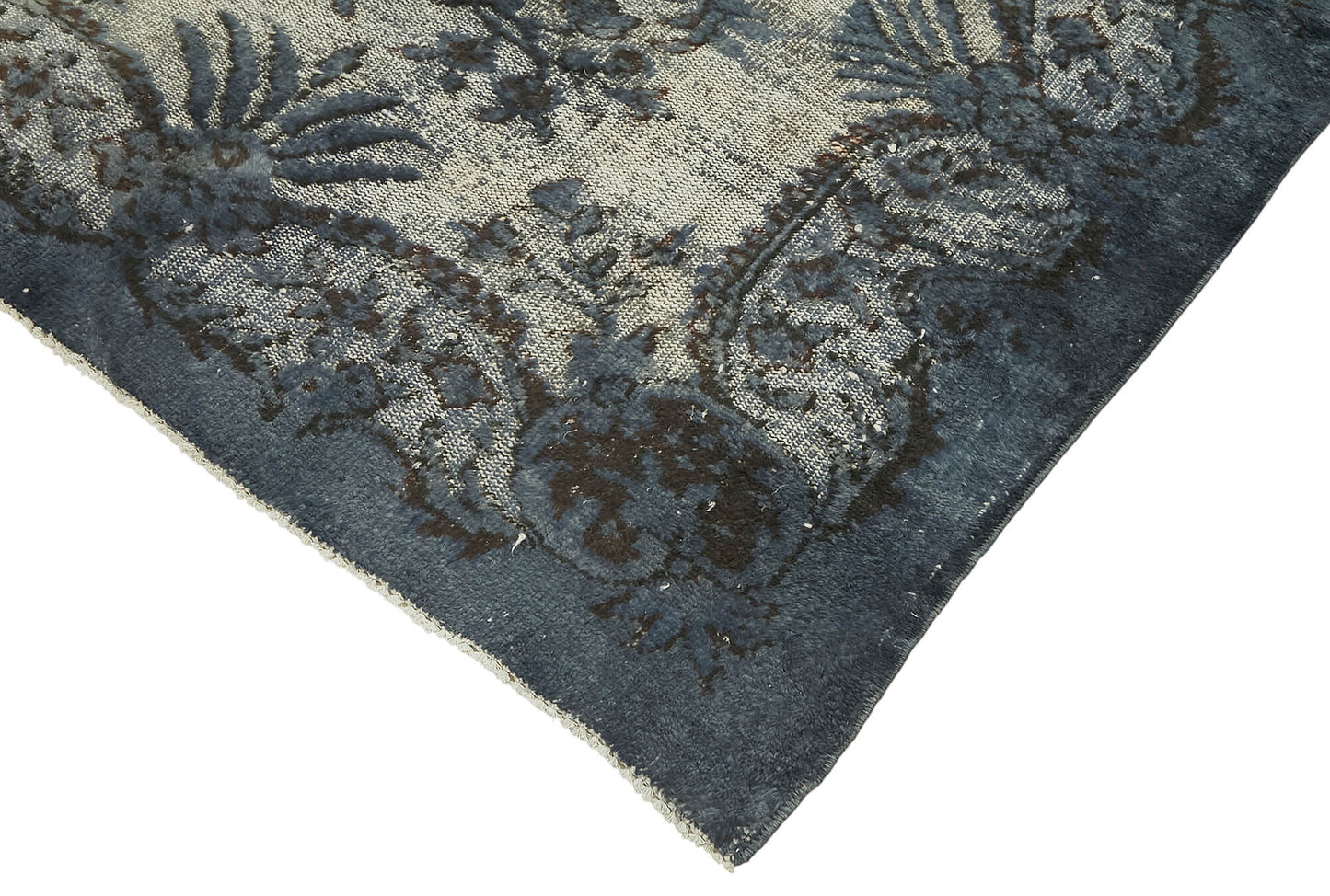 6x9 Vintage Hand-Carved Turkish Rug - 47134