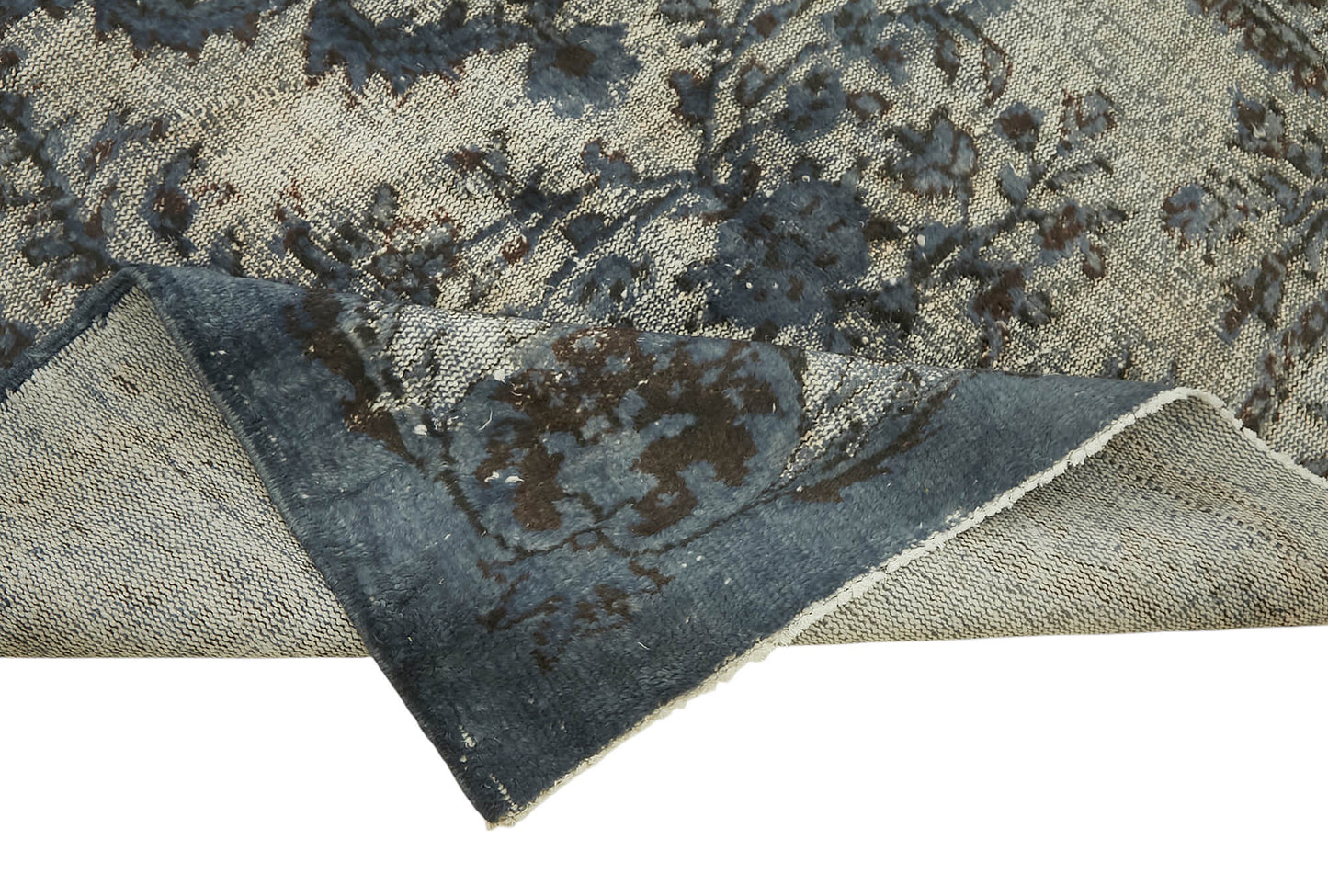 6x9 Vintage Hand-Carved Turkish Rug - 47134