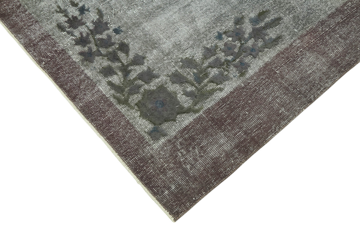 7x10 Vintage Hand-Carved Turkish Rug - 47136