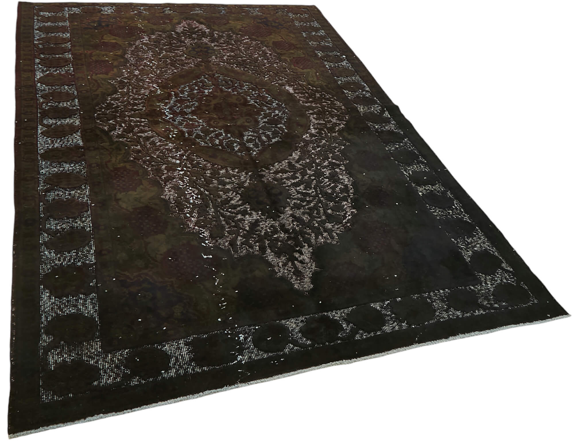 6x9 Vintage Hand-Carved Turkish Rug - 47137