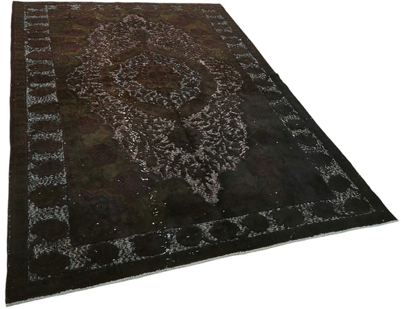 6x9 Vintage Hand-Carved Turkish Rug - 47137