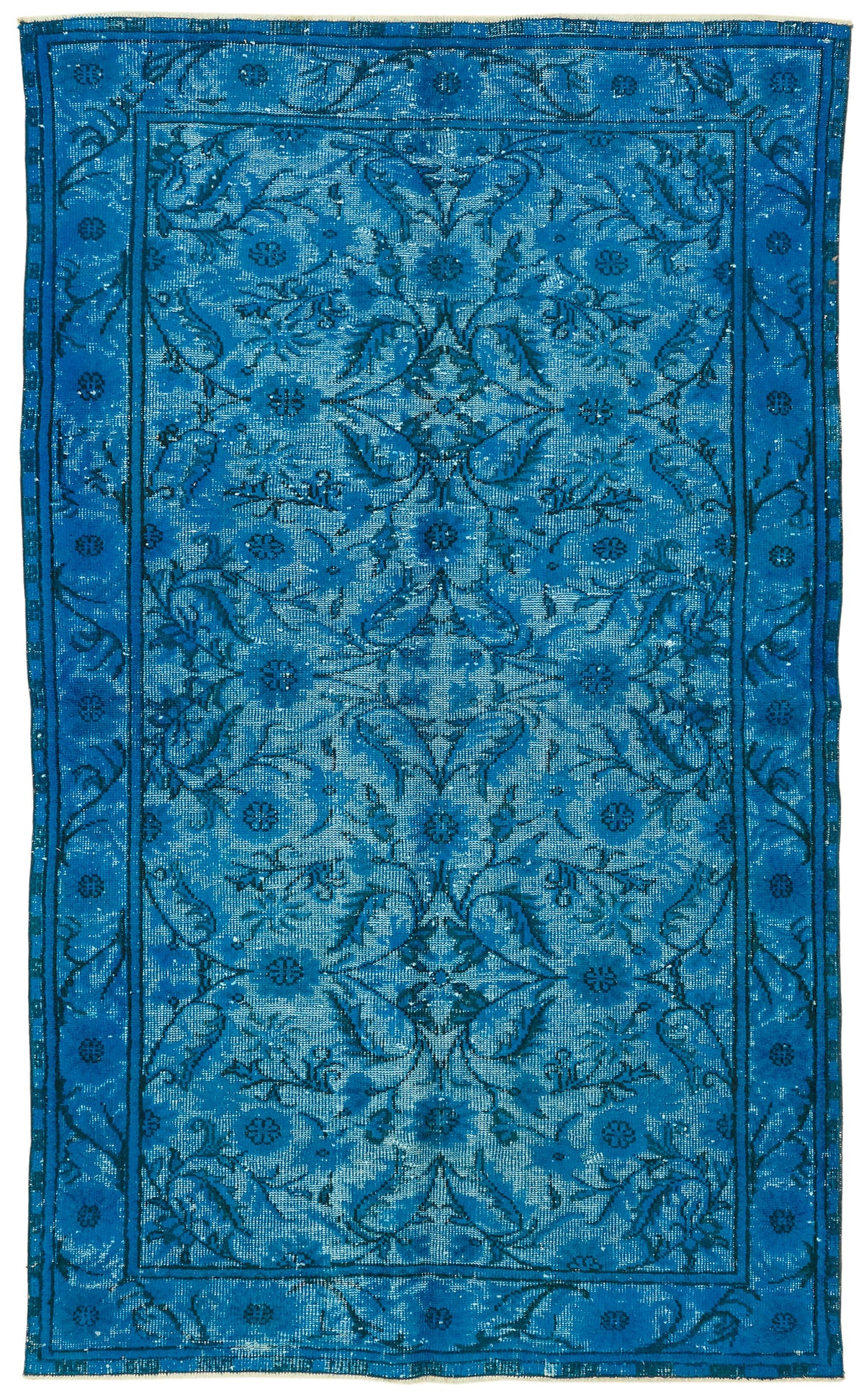 6x9 Vintage Hand-Carved Turkish Rug - 47140