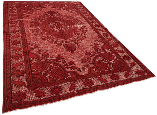 6x10 Vintage Hand-Carved Turkish Rug - 47141