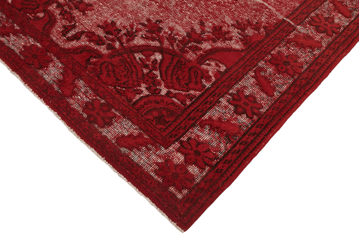 6x10 Vintage Hand-Carved Turkish Rug - 47141