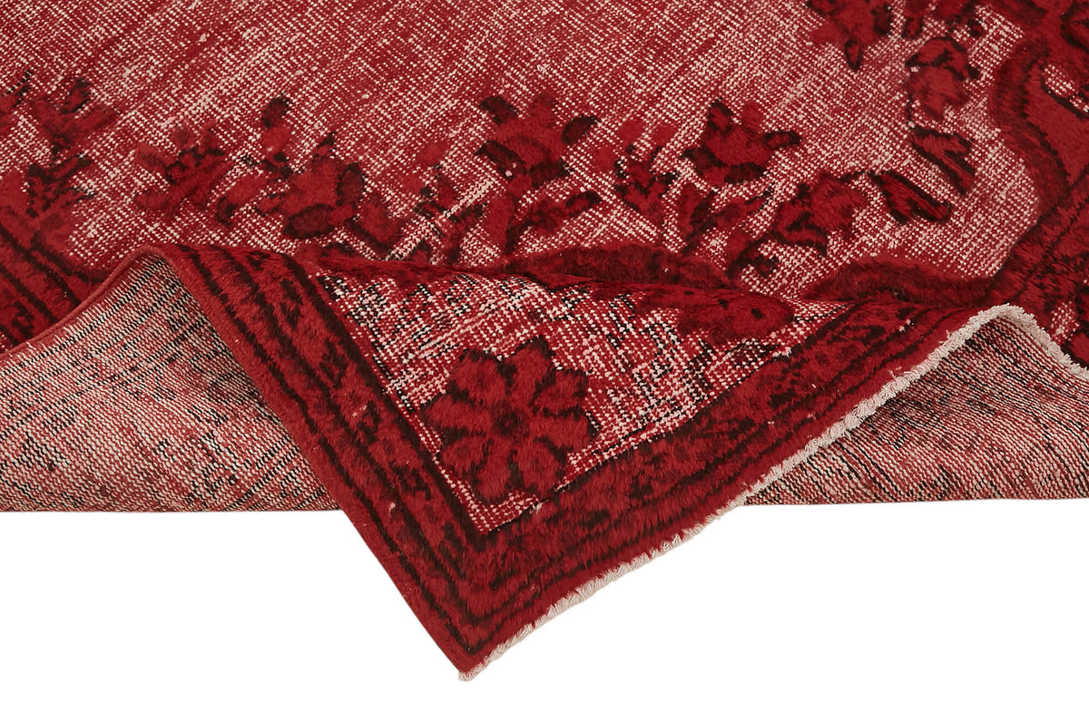 6x10 Vintage Hand-Carved Turkish Rug - 47141