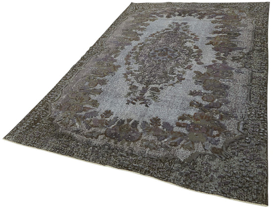 6x9 Vintage Hand-Carved Turkish Rug - 47142