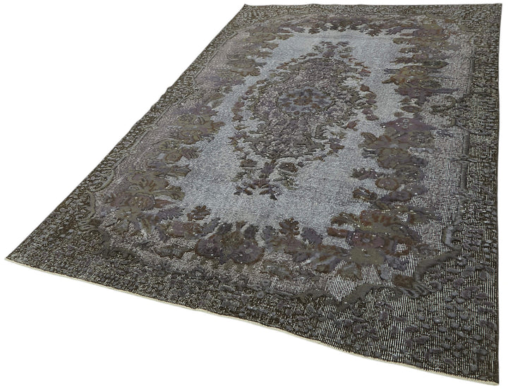 6x9 Vintage Hand-Carved Turkish Rug - 47142