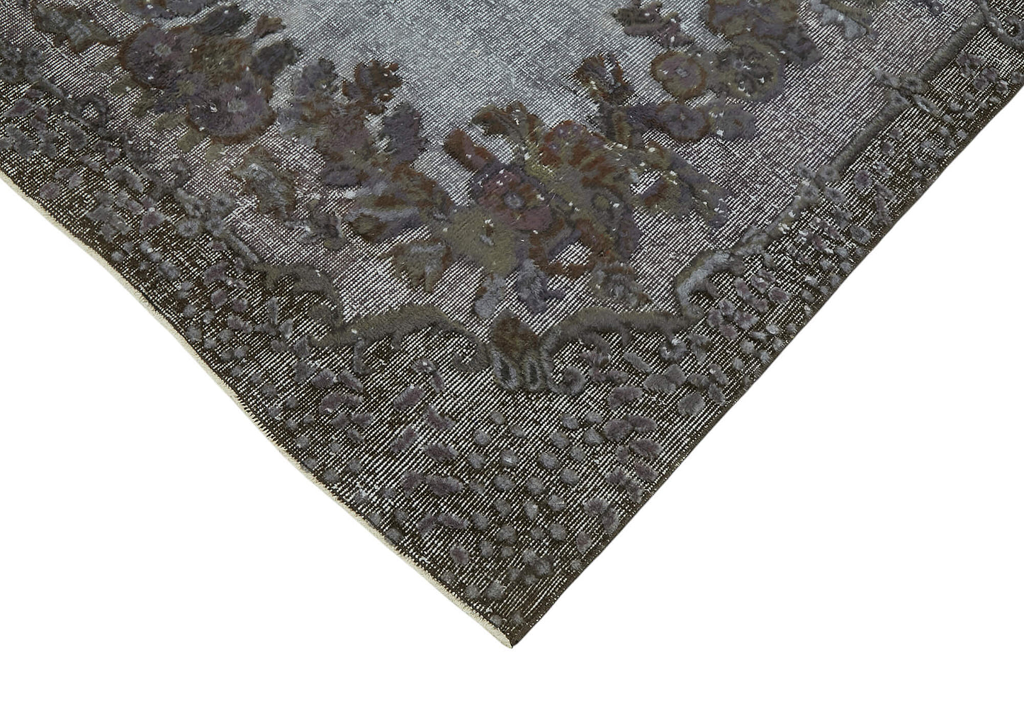 6x9 Vintage Hand-Carved Turkish Rug - 47142