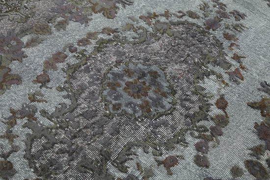 6x9 Vintage Hand-Carved Turkish Rug - 47142