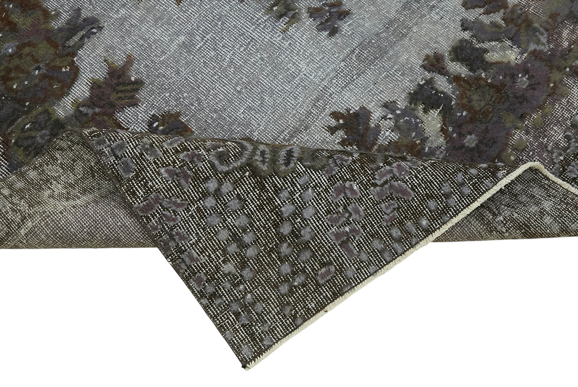 6x9 Vintage Hand-Carved Turkish Rug - 47142