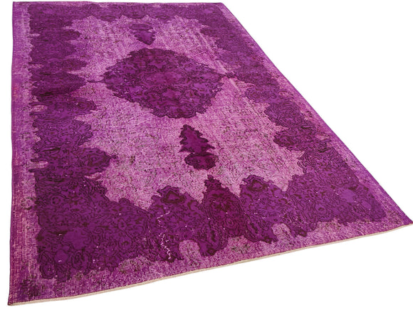 6x9 Vintage Hand-Carved Turkish Rug - 47144