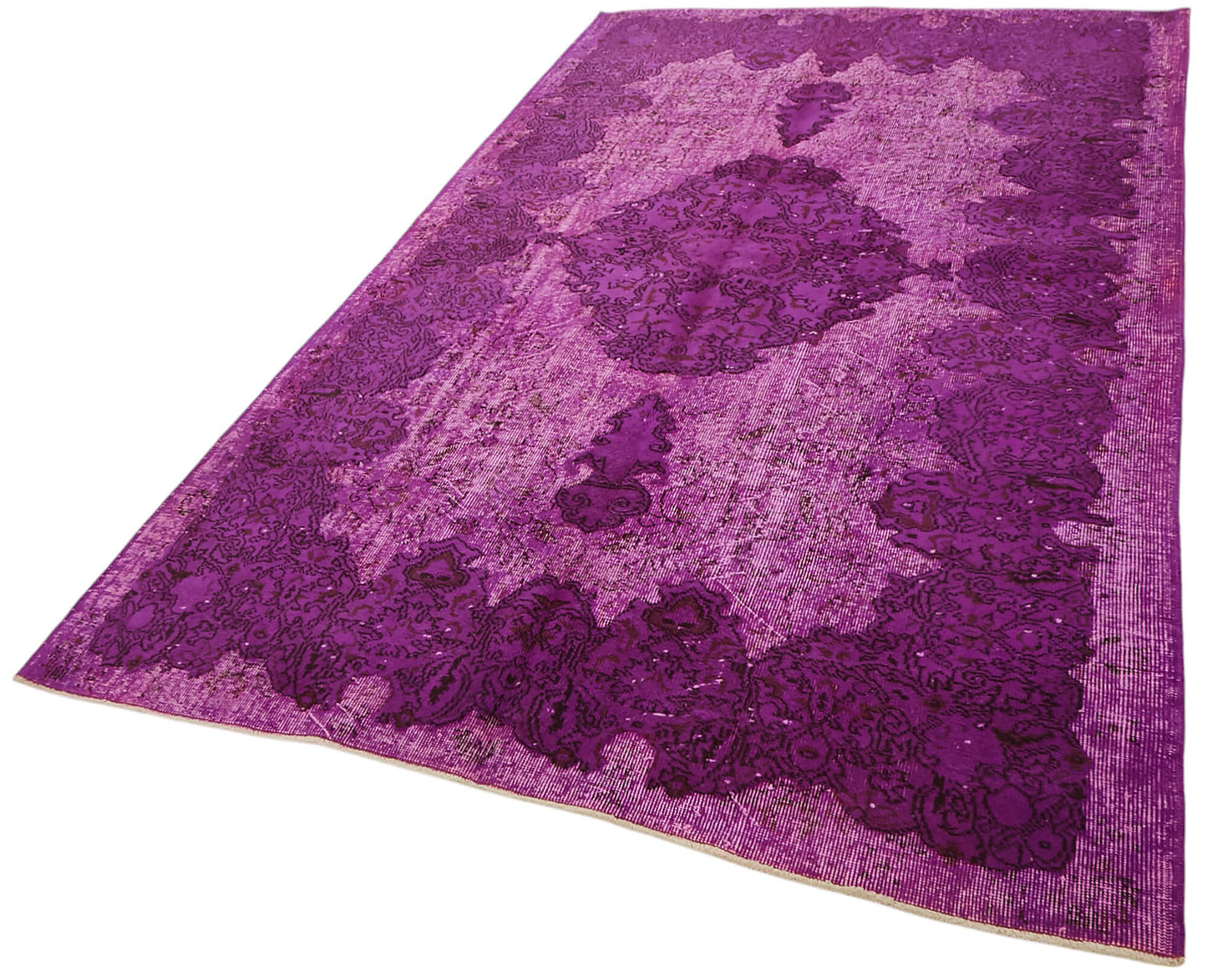 6x9 Vintage Hand-Carved Turkish Rug - 47144