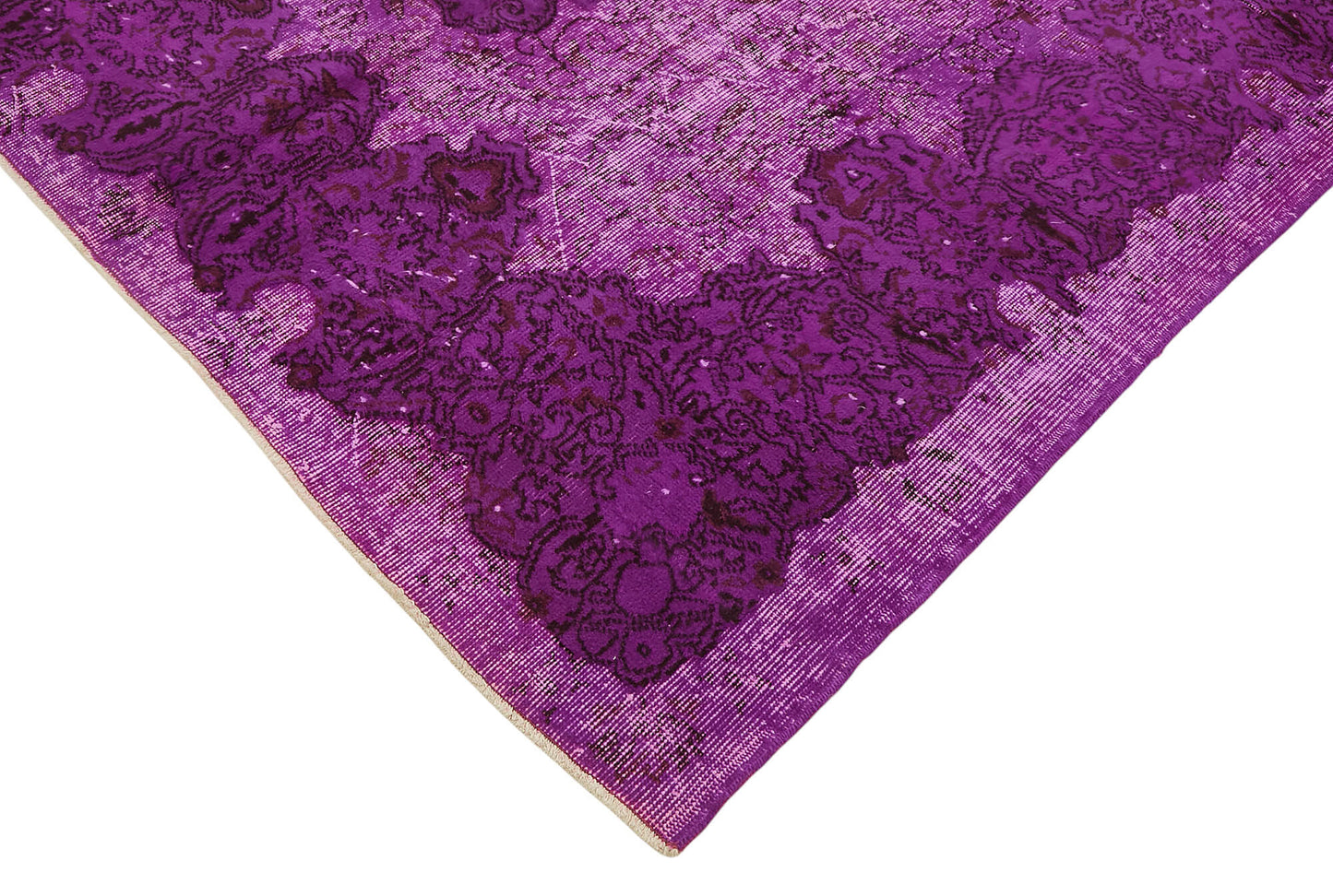 6x9 Vintage Hand-Carved Turkish Rug - 47144