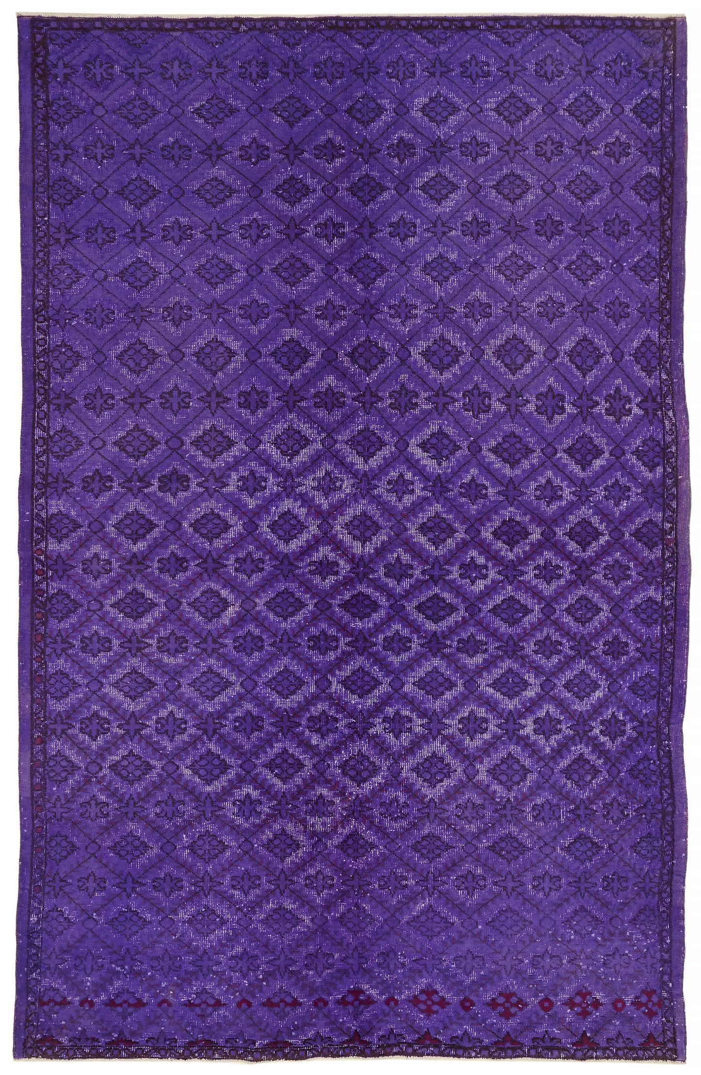 6x9 Vintage Hand-Carved Turkish Rug - 47145