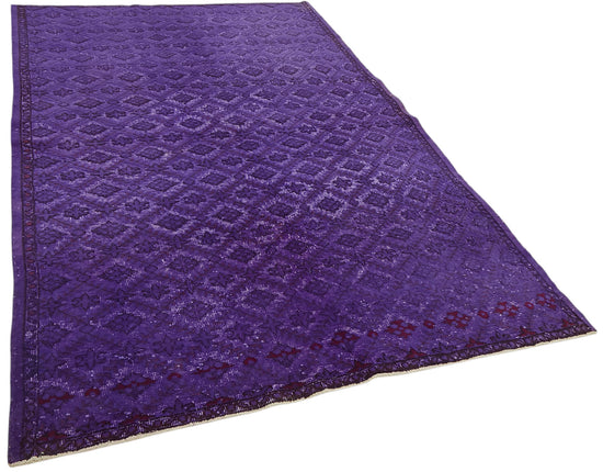 6x9 Vintage Hand-Carved Turkish Rug - 47145
