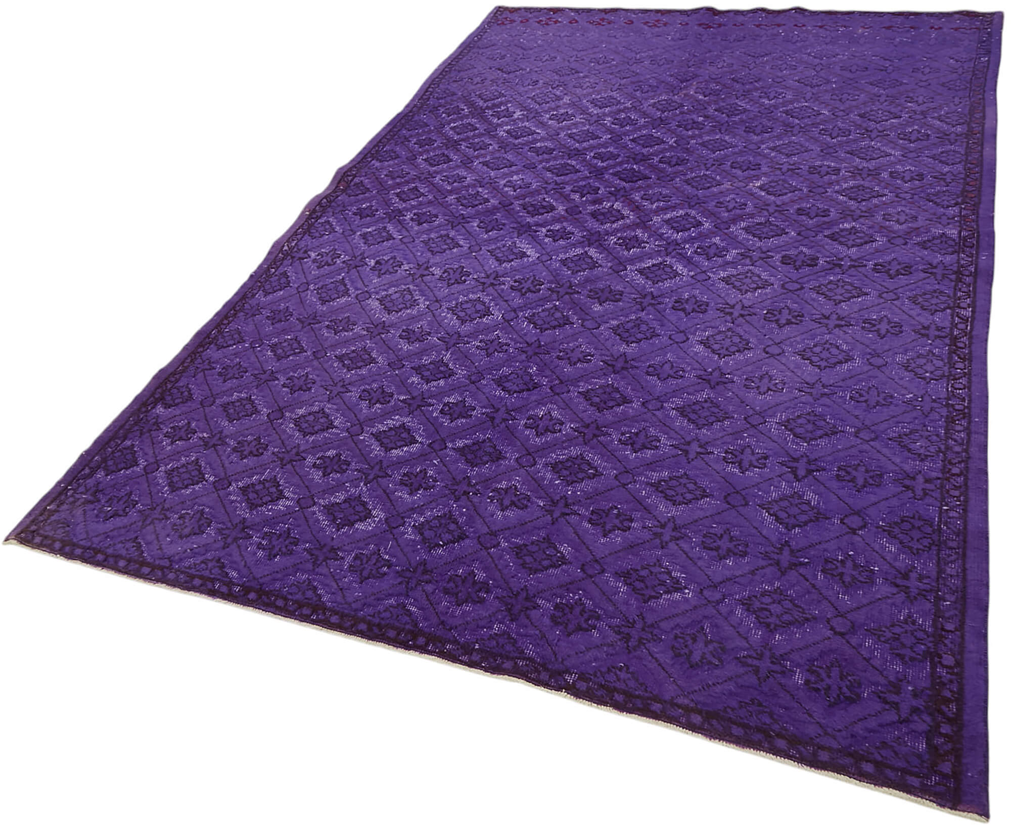 6x9 Vintage Hand-Carved Turkish Rug - 47145