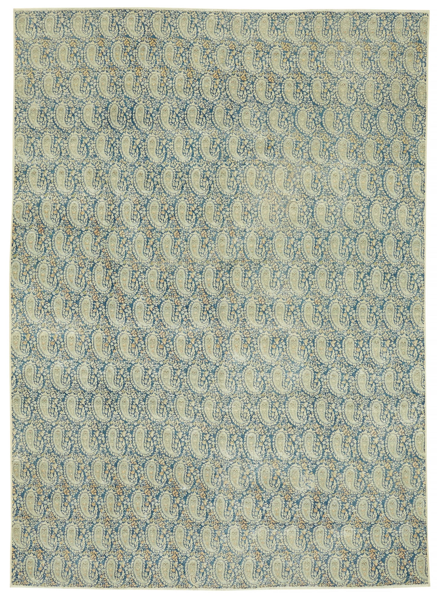 7x9 Beige Vintage Area Rug - 47166