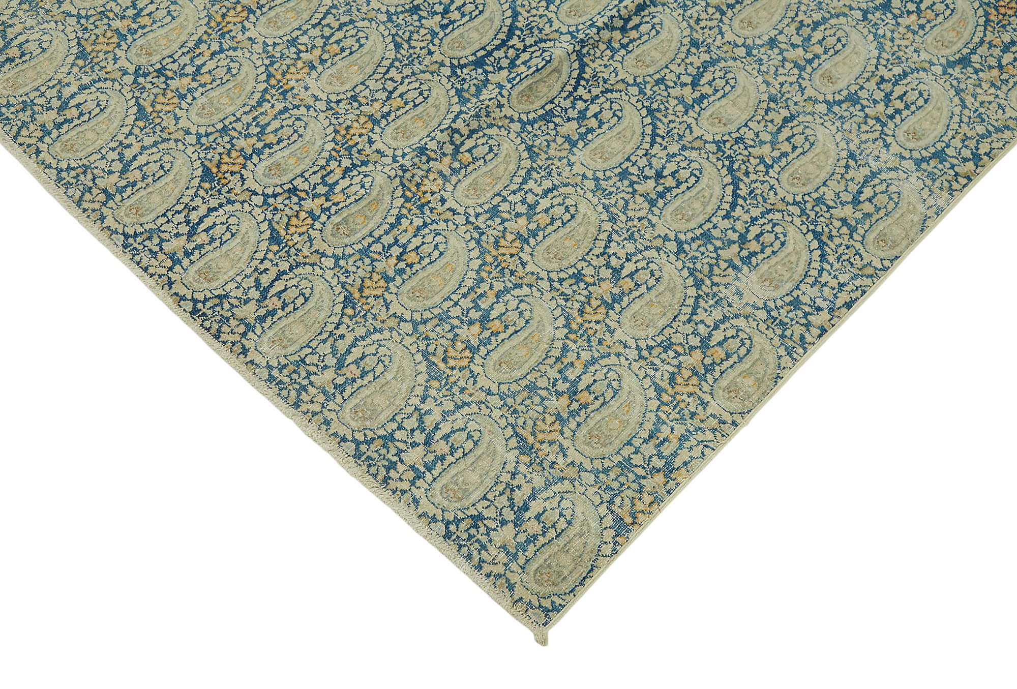 7x9 Beige Vintage Area Rug - 47166