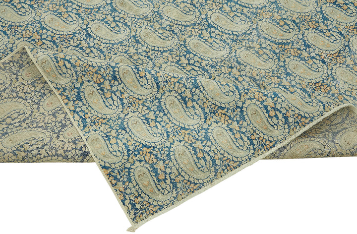 7x9 Beige Vintage Area Rug - 47166