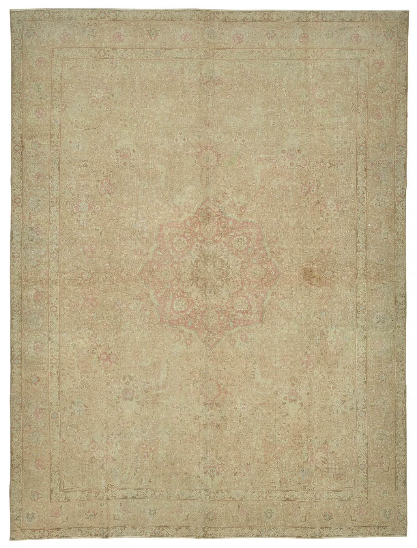 10x13 Beige Vintage Area Rug - 47167