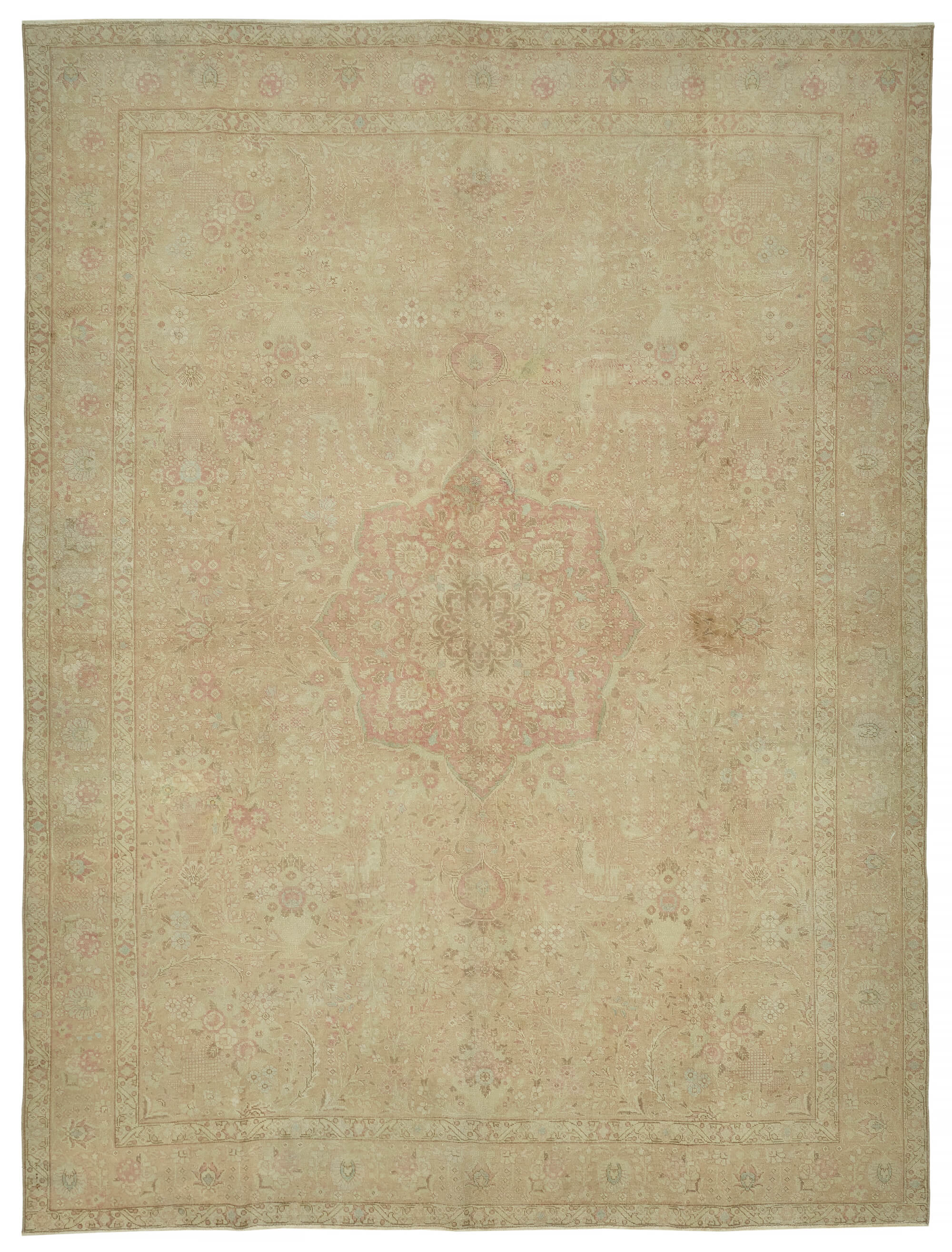 10x13 Beige Vintage Area Rug - 47167