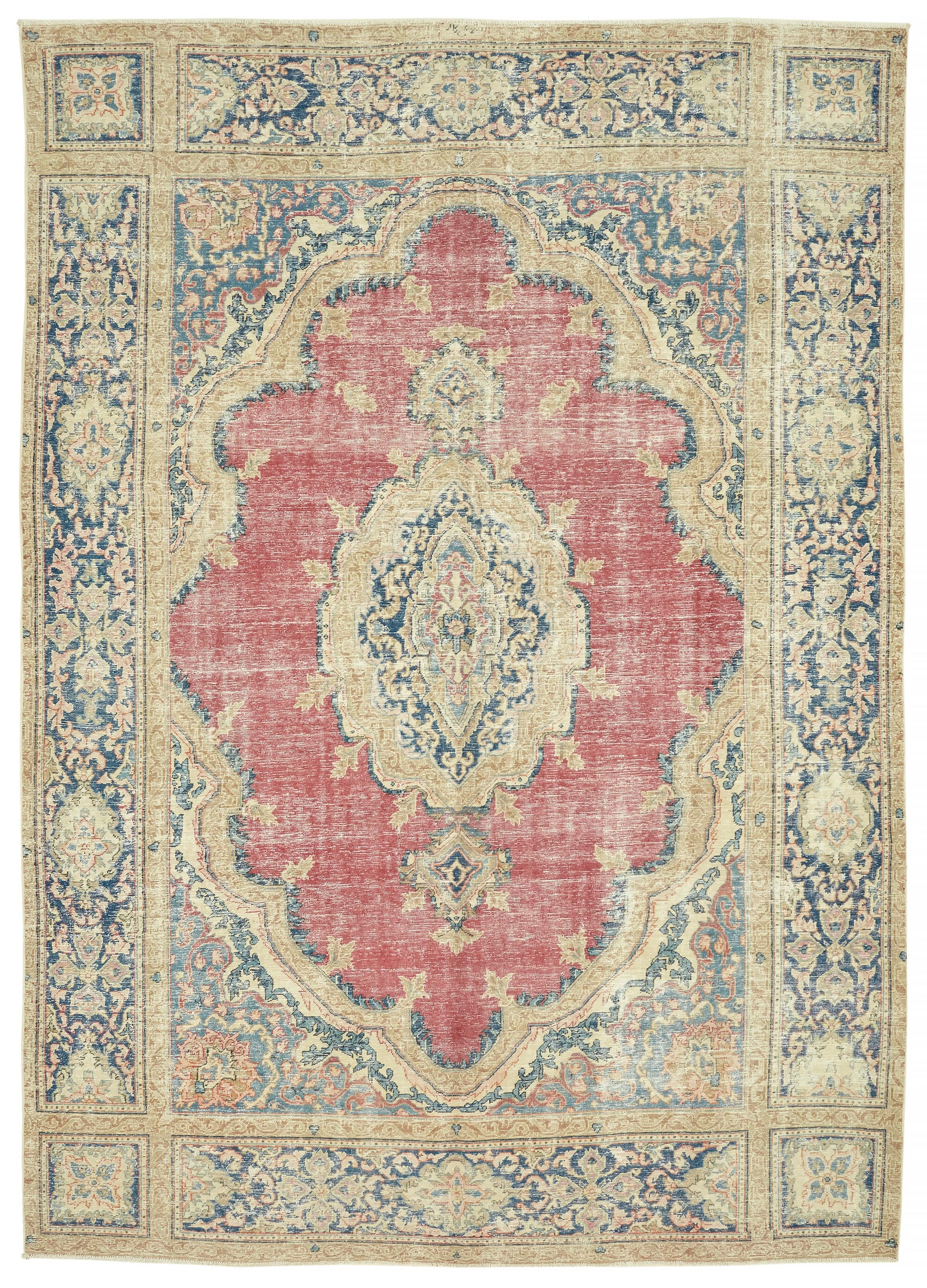 8x11 Beige Vintage Area Rug - 47168