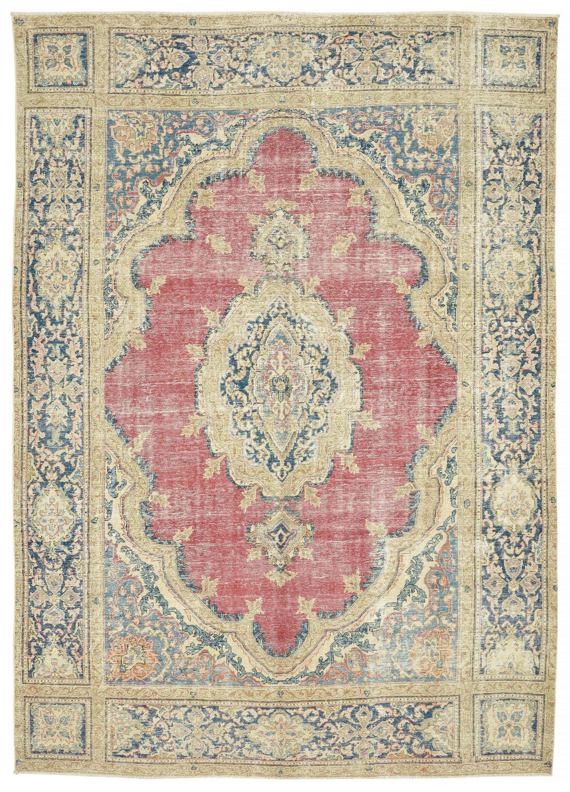 8x11 Beige Vintage Area Rug - 47168