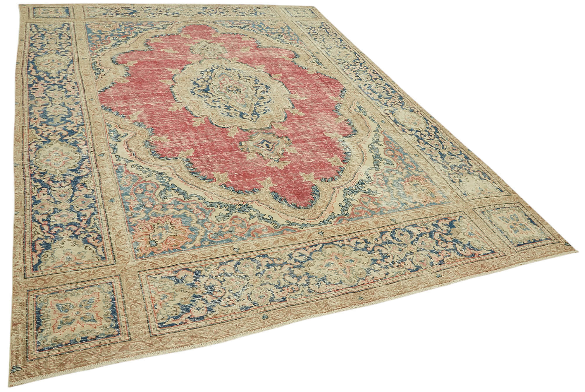 8x11 Beige Vintage Area Rug - 47168