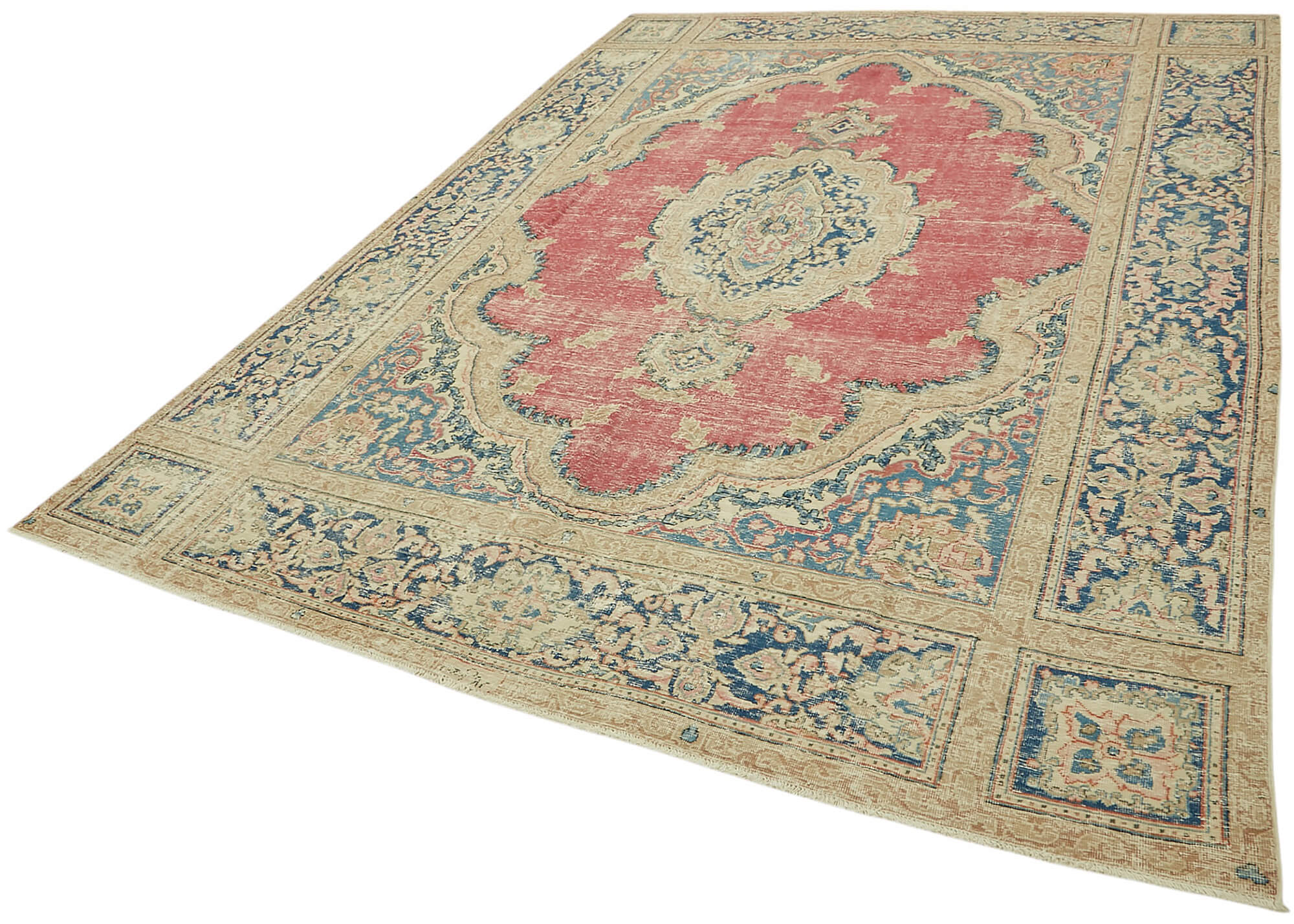 8x11 Beige Vintage Area Rug - 47168