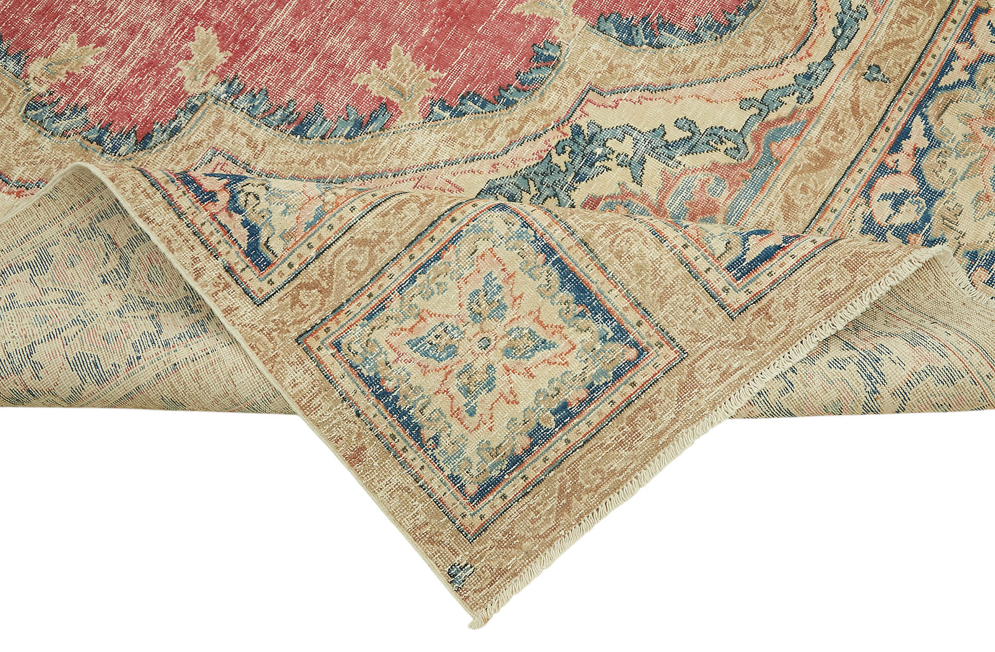 8x11 Beige Vintage Area Rug - 47168