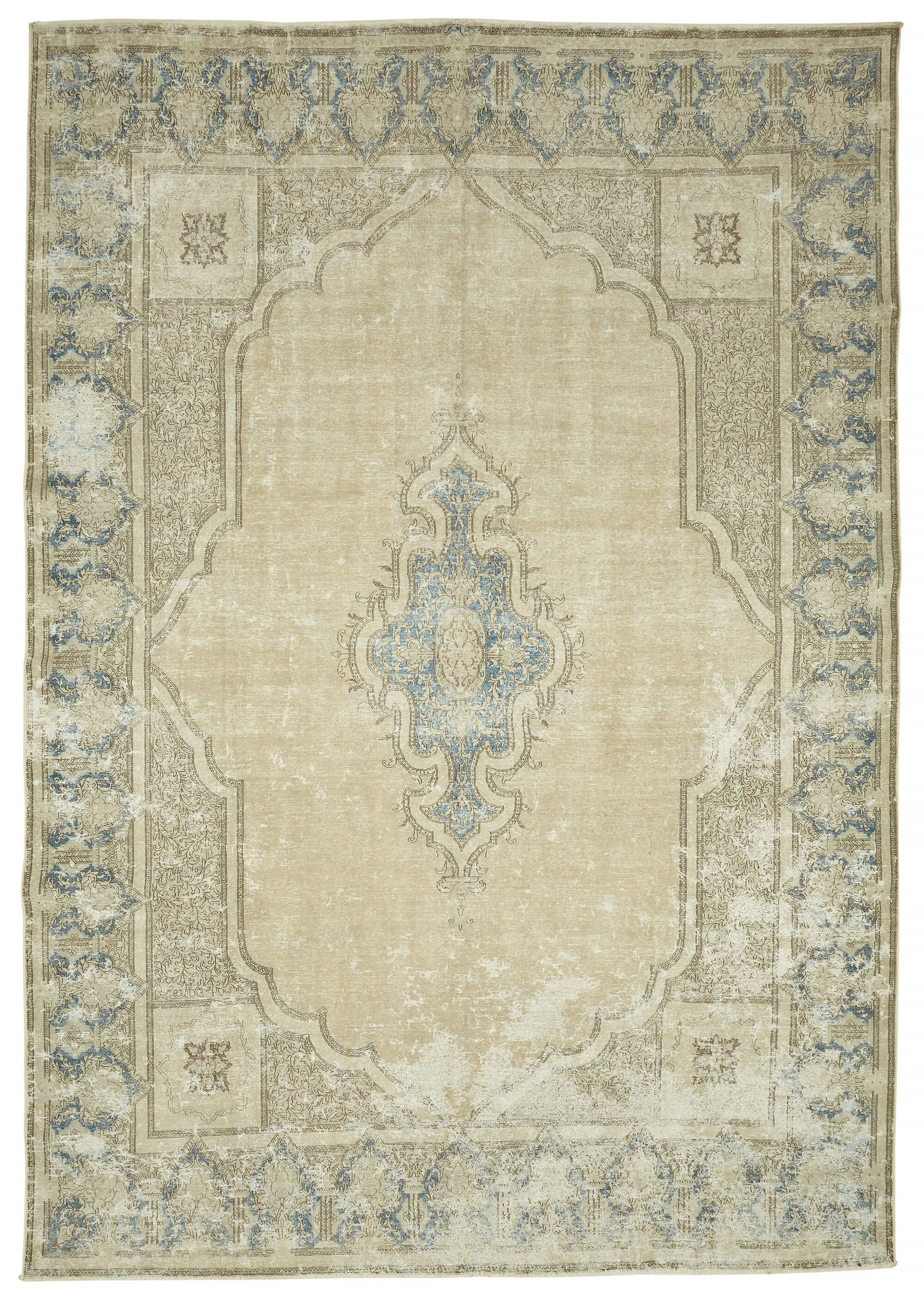 10x14 Beige Vintage Area Rug - 47169