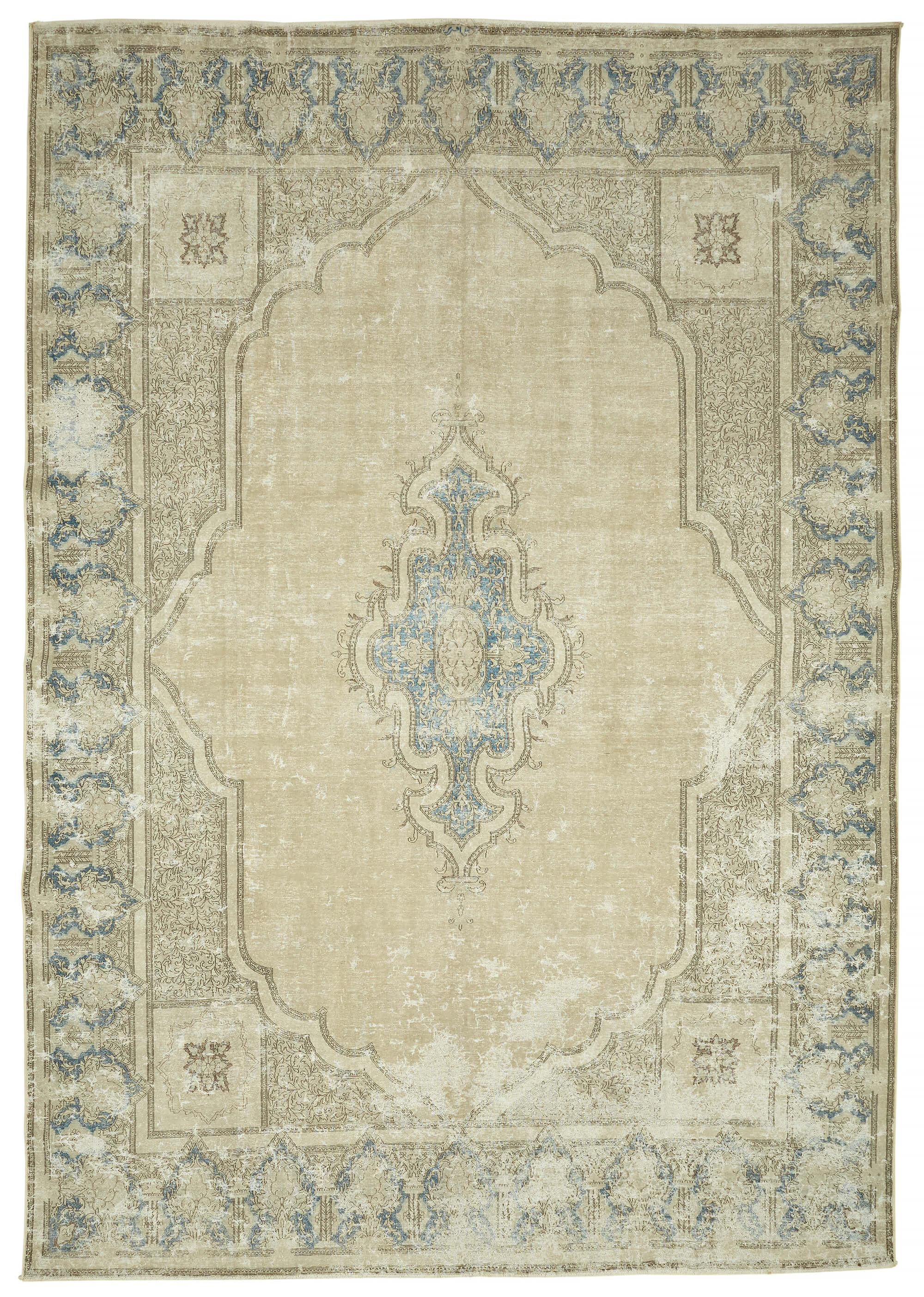 10x14 Beige Vintage Area Rug - 47169