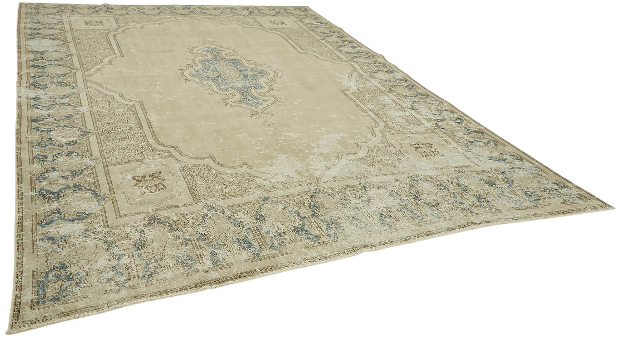 10x14 Beige Vintage Area Rug - 47169
