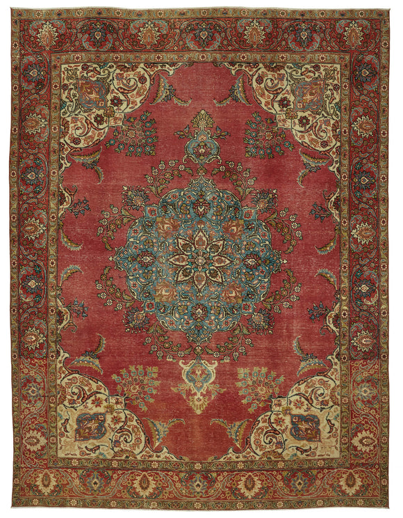 9x12 Vintage Hand-Knotted Rug - 47177
