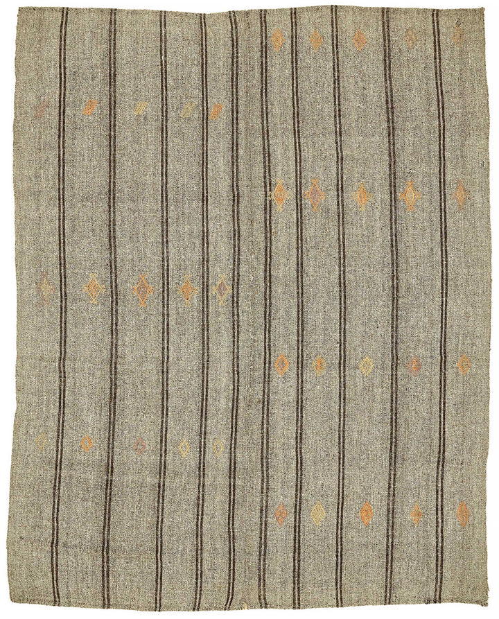 7x8 Authentic Turkish Goat Hair Kilim - 47203