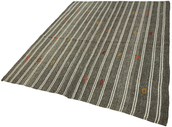 6x7 Authentic Turkish Goat Hair Kilim - 47204