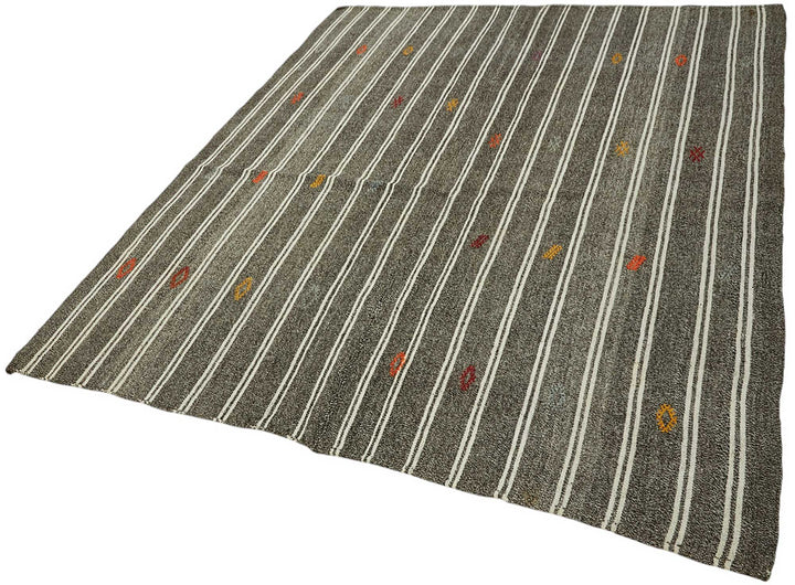 6x7 Authentic Turkish Goat Hair Kilim - 47204