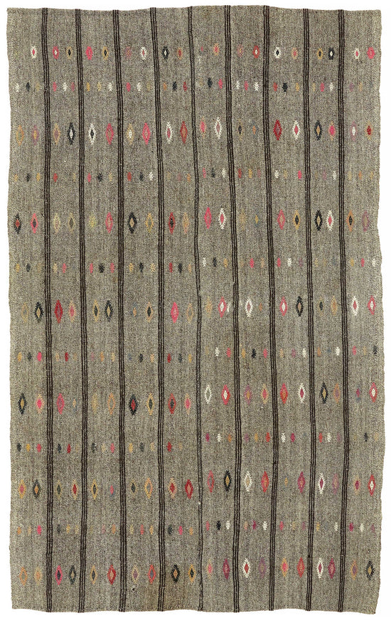 6x11 Authentic Turkish Goat Hair Kilim - 47206