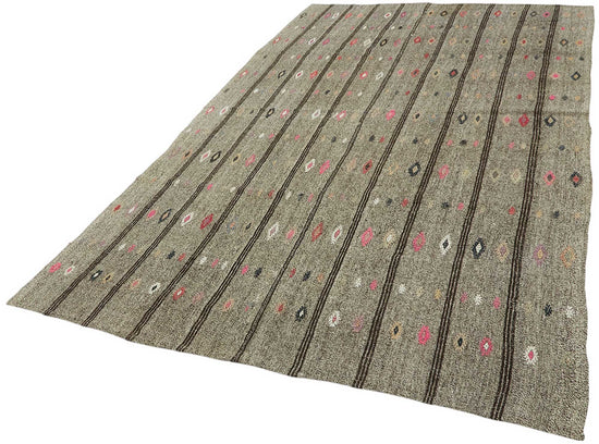 6x11 Authentic Turkish Goat Hair Kilim - 47206