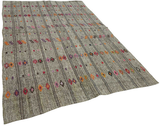 6x9 Authentic Turkish Goat Hair Kilim - 47207