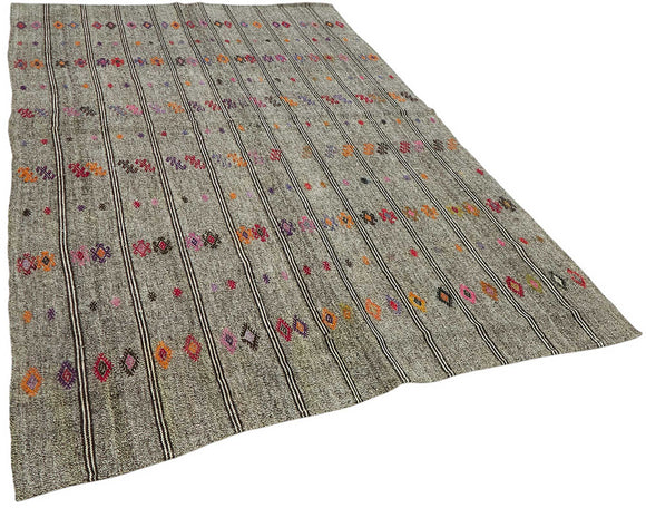 6x9 Authentic Turkish Goat Hair Kilim - 47207