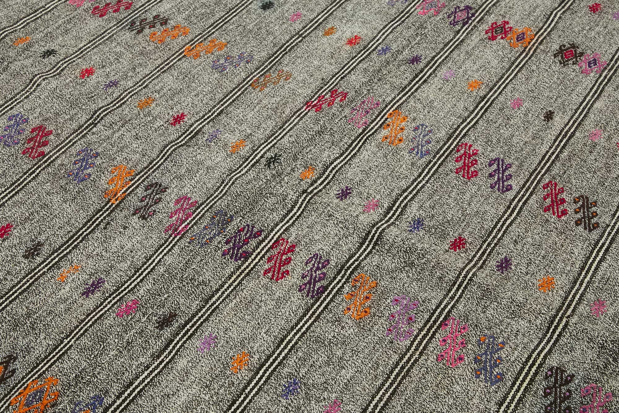 6x9 Authentic Turkish Goat Hair Kilim - 47207