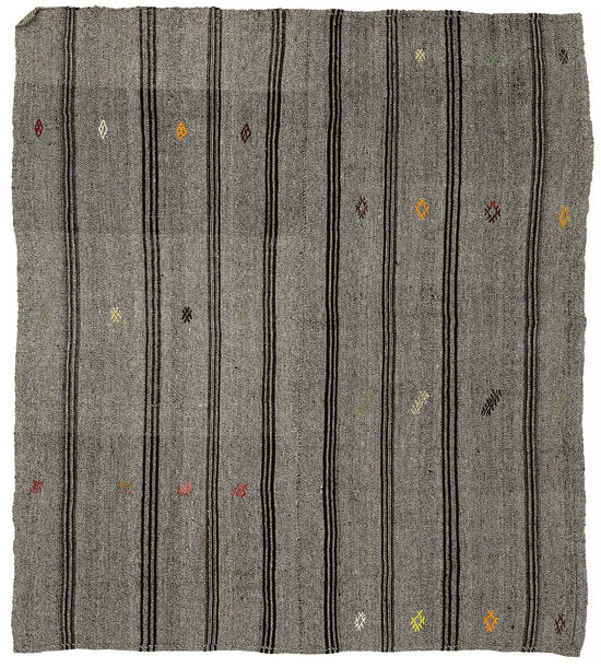 7x8 Authentic Turkish Goat Hair Kilim - 47210